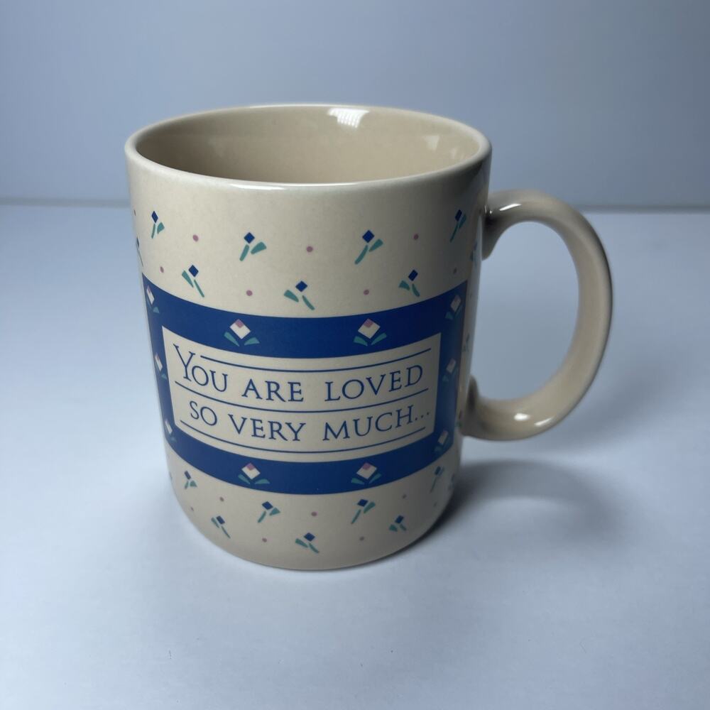 Vintage Hallmark Grannycore Cottagecore “You Are Loved So Very Much…” Coffee Mug